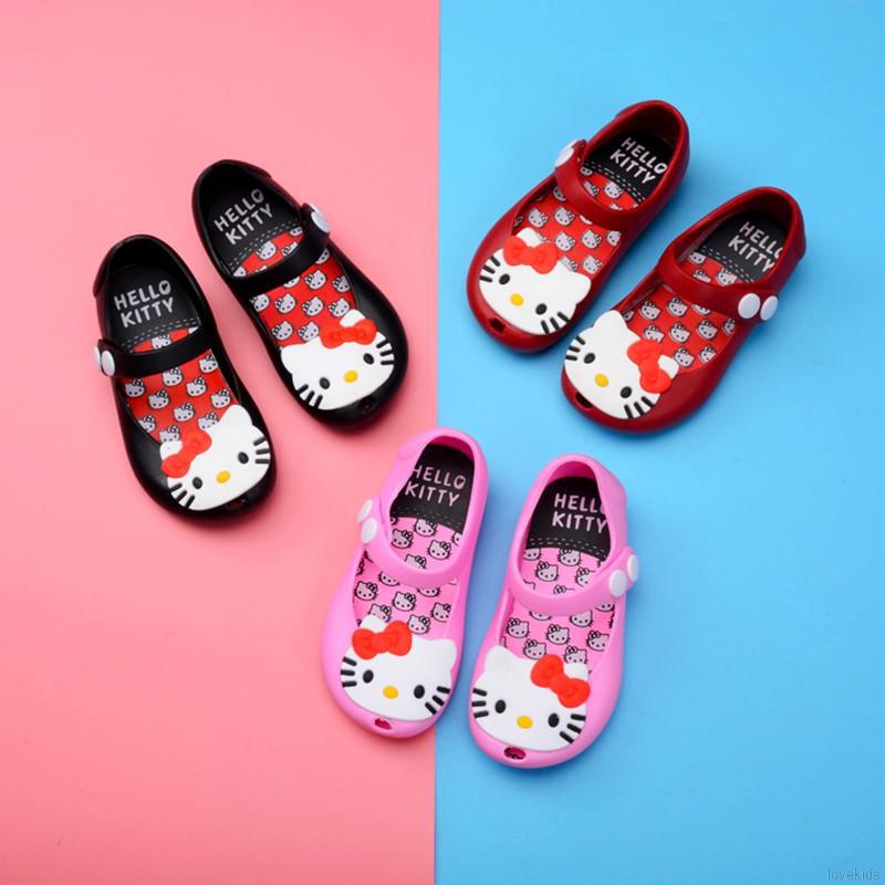 Giày búp bê mặt hình Hello Kitty đáng yêu dành cho bé gái