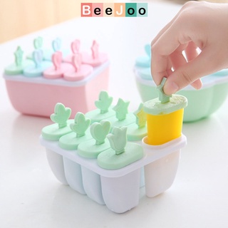 Bộ khuôn làm kem 8 cái cho bé, khuôn làm thạch có nắp đậy dễ thương BeeJoo