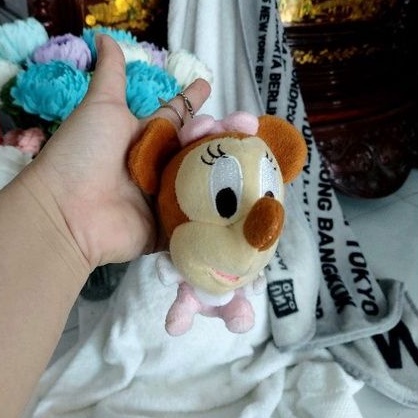 Sét 3 móc khóa mickey bông_ móc khóa thú bông