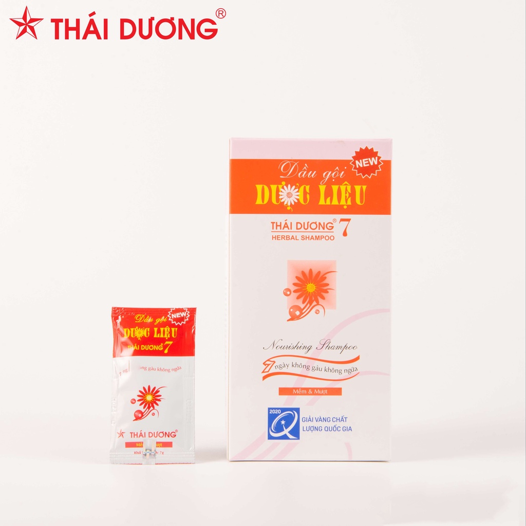 Dầu gội dược liệu Thái Dương 7 hộp 40 gói- Sao Thái Dương