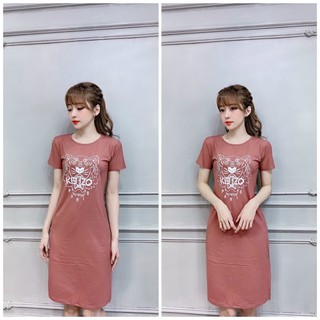 Đầm THUN THÁI in hổ xẻ tà (bao chất đẹp)