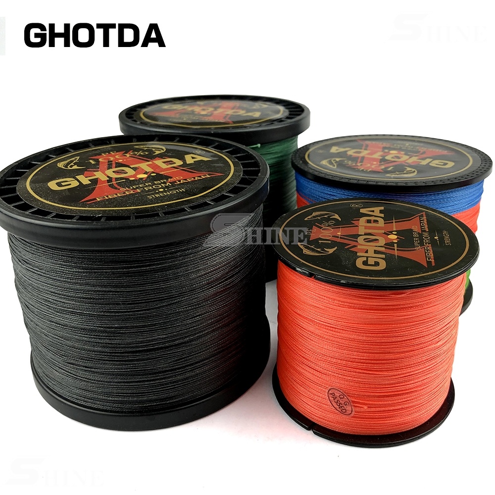 Cuộn Dây Câu Cá Bện Sợi PE 100% 10LB-120LB 300M 500M