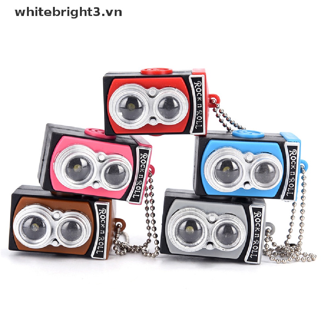 Móc khóa hình máy ảnh kỹ thuật số mini WHITE3 | BigBuy360 - bigbuy360.vn