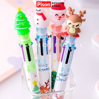 Bút bi bấm Nhiều ngòi hình Noel Pison, bút bi cute ngòi bút 0.5mm - BN014 - 01 bút
