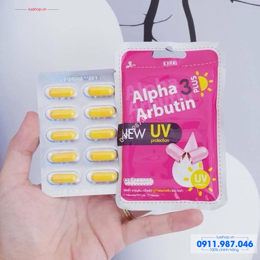 Viên Kích Trắng Alpha Arbutin 3 Plus mẫu mới 10 viên [Ban Ngày] | BigBuy360 - bigbuy360.vn