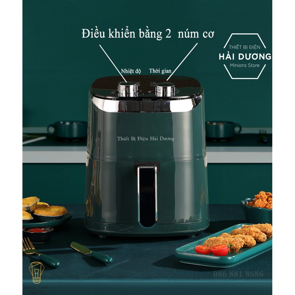 Nồi Chiên Không Dầu Phím Cơ CHIGO ZG-KB03M 1350w 4.6Lít- Loại Bỏ 80% Chất Béo, Chống Dính Hoàn Hảo, Làm Chín Nhanh