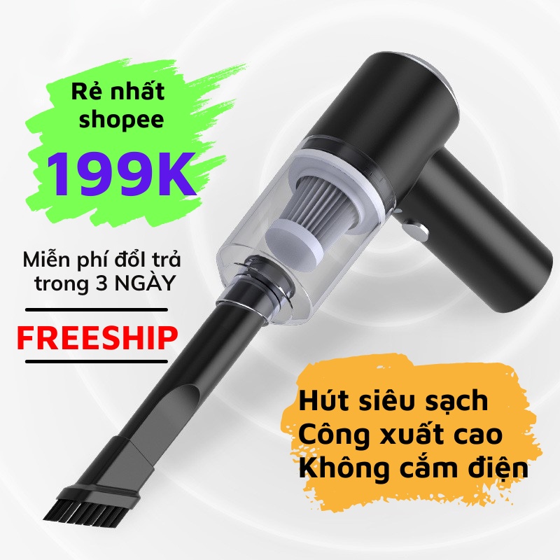 Máy Hút Bụi Cầm Tay, Máy Hút Bụi Ô Tô Mini Vệ Sinh Nội Thất Ô Tô, Nhà Cửa, Bàn Phím Máy Tính LEON OFFICIAL