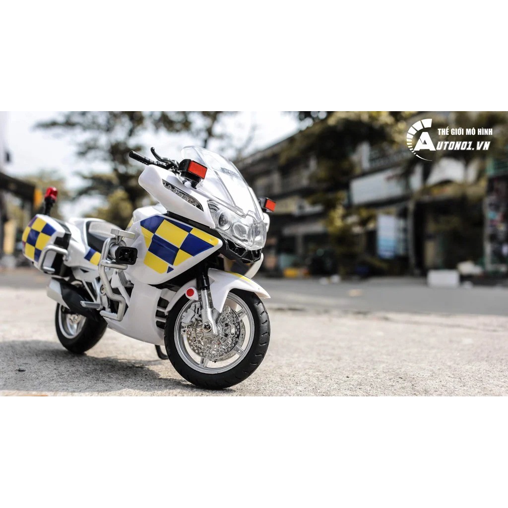 MÔ HÌNH BMW R 1200RT POLICE 1:12 HUAYI ALLOY 7656B