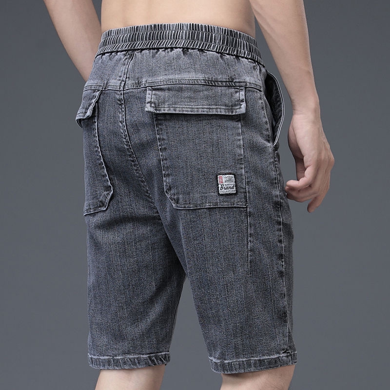 Quần Short Jeans Lưng Thun Thời Trang Cho Nam