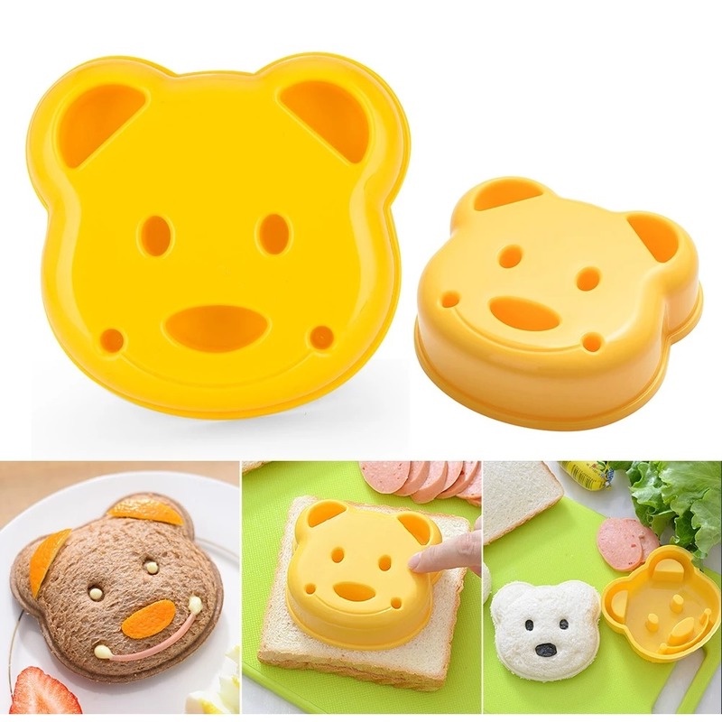 Khuôn Cắt Bánh Sandwich Hình Gấu Hoạt Hình Dễ Thương