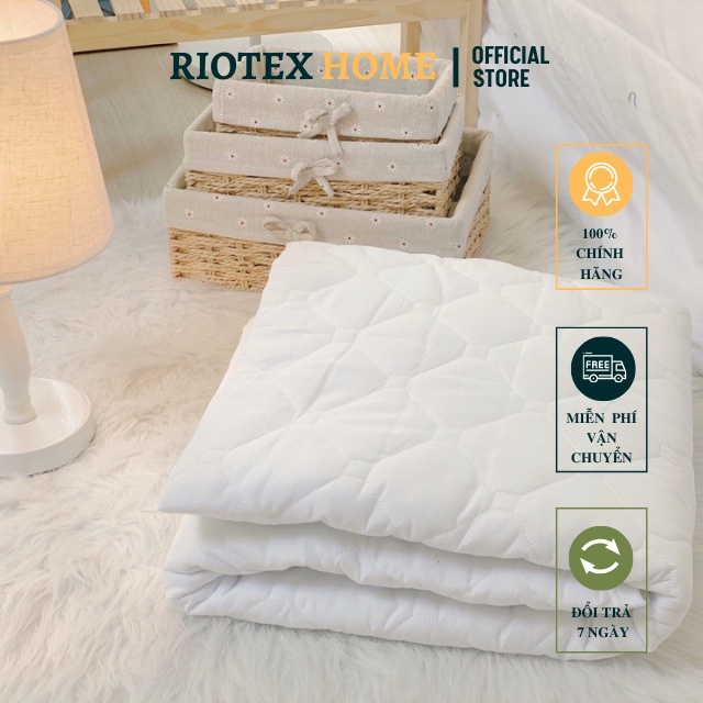 Chăn  Cotton Chần Bông RIOTEX Cao Cấp Trắng Trơn - Trắng Sọc  Cho Khách Sạn, Nhà Nghỉ..