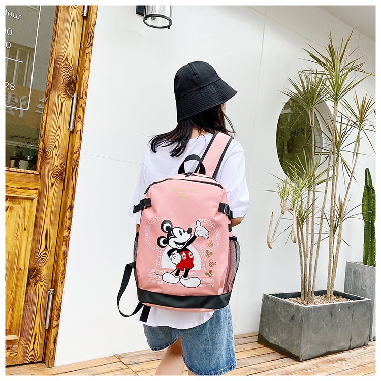 Balo Đi Học Họa Tiết Chuột Mickey Phong Cách Hàn Quốc Cho Cặp Đôi