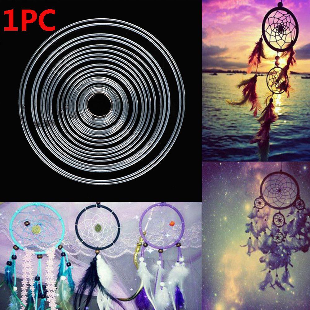 Vòng Dreamcatcher Kim Loại Tròn Trang Trí Nhà Cửa DIY