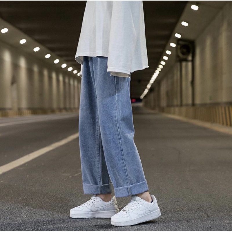 Quần jean baggy ống rộng nam nữ -quần bò dáng baggy suông ống rộng - Phong cách Hàn Quốc-Q4 | BigBuy360 - bigbuy360.vn
