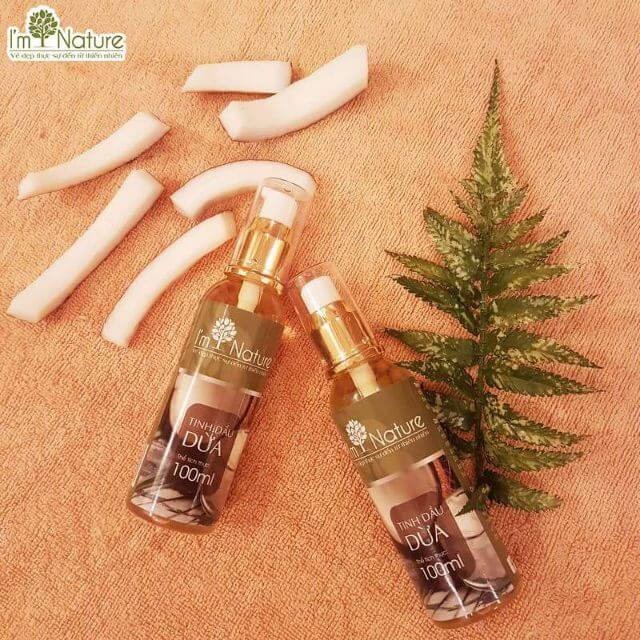 Tinh dầu dừa IM NATURE Thiên Nhiên Làm Đẹp Da Dưỡng Tóc Rụng Massage An Toàn Bà Bầu Và Sau Sinh 100ml Nguyên Chất