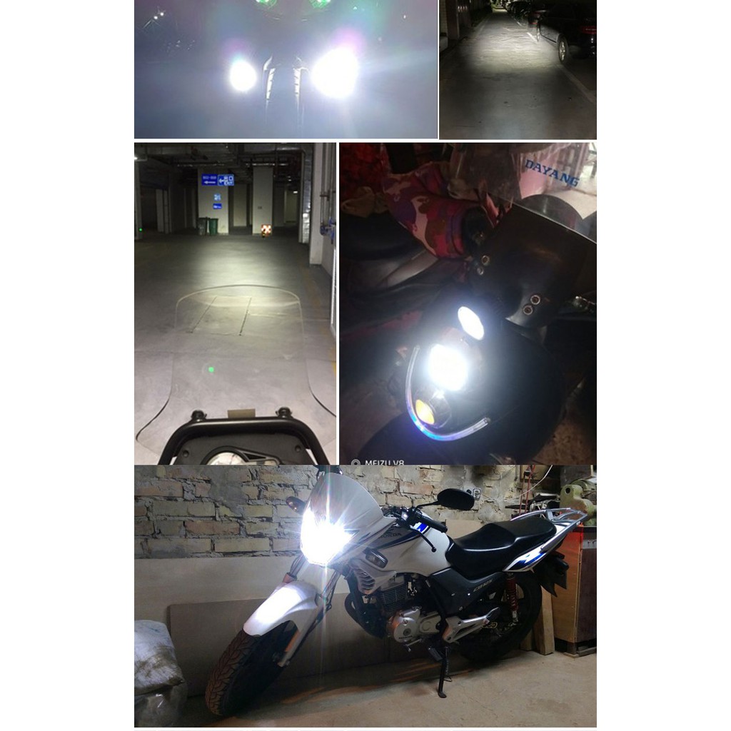 Bóng Đèn Pha LED Lymoyo  30W Ánh Sáng Trắng 6600LM H6M P15D H4 BA20D Cho Xe Máy/Scooter
