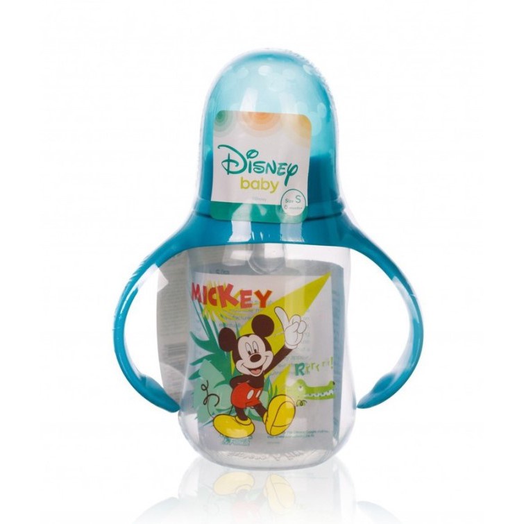 BÌNH SỮA CỔ HẸP CÓ TAY CẦM 125ml DISNEY BABY