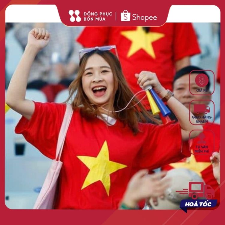 [GIÁ SỐC] Áo thun đồng phục Cờ Đỏ Sao Vàng Chất Đẹp - Đồng Phục Bốn Mùa sẵn hàng kèm video