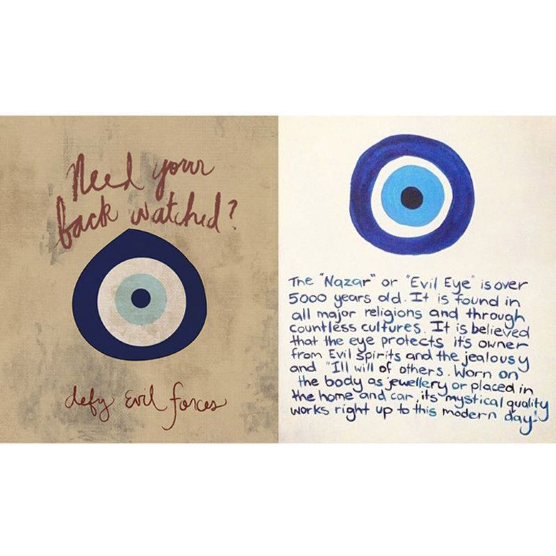 Dây Chuyền Mặt Thủy Tinh Hình Đôi Mắt Xanh Độc Đáo