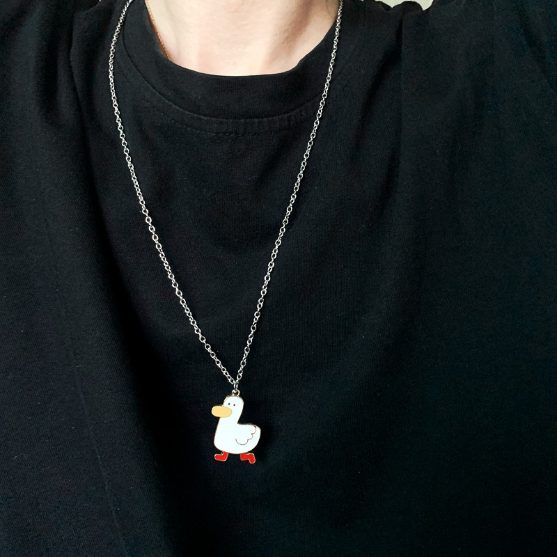 Dây Chuyền Mặt Hình Vịt Hoạt Hình Dễ Thương Cho Học Sinh