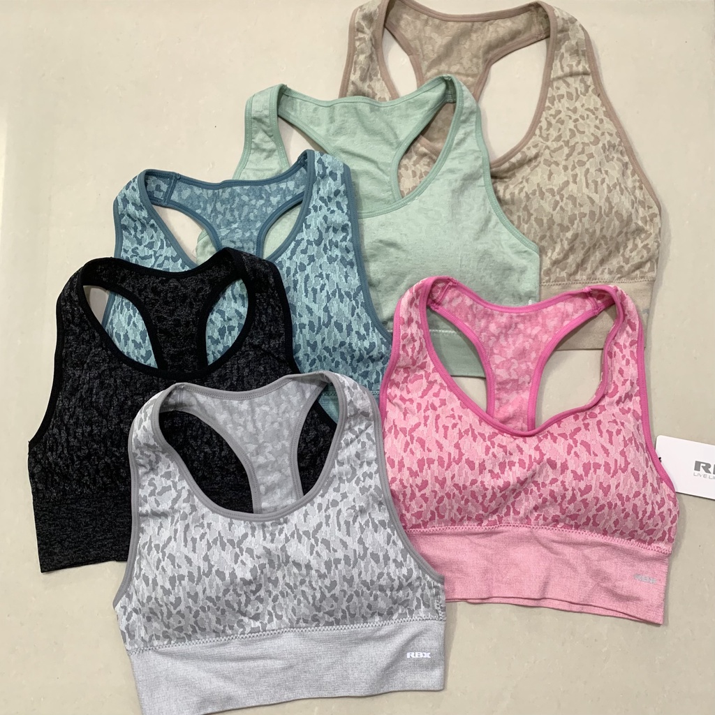 Áo Bra Tập Gym Yoga Nữ Xuất Khẩu RBX Nhiều Màu Vải Thun Dệt Kim Co Dãn Tốt - Big Size Từ 45-85kg