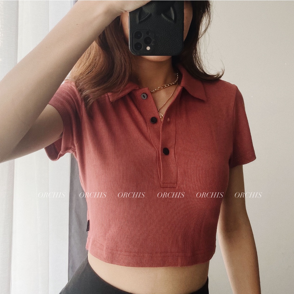 ORCHIS Áo thun gân polo (Ảnh thật) | BigBuy360 - bigbuy360.vn