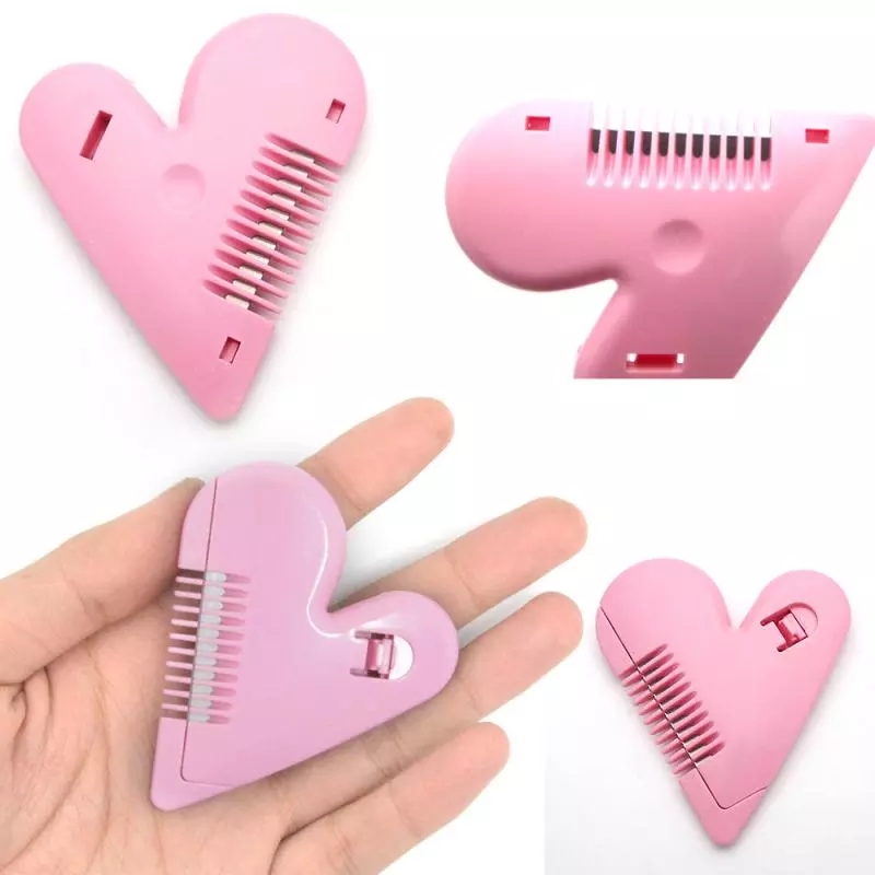 Lược cắt tỉa lông mini hình trái tim nhỏ gọn tiện lợi