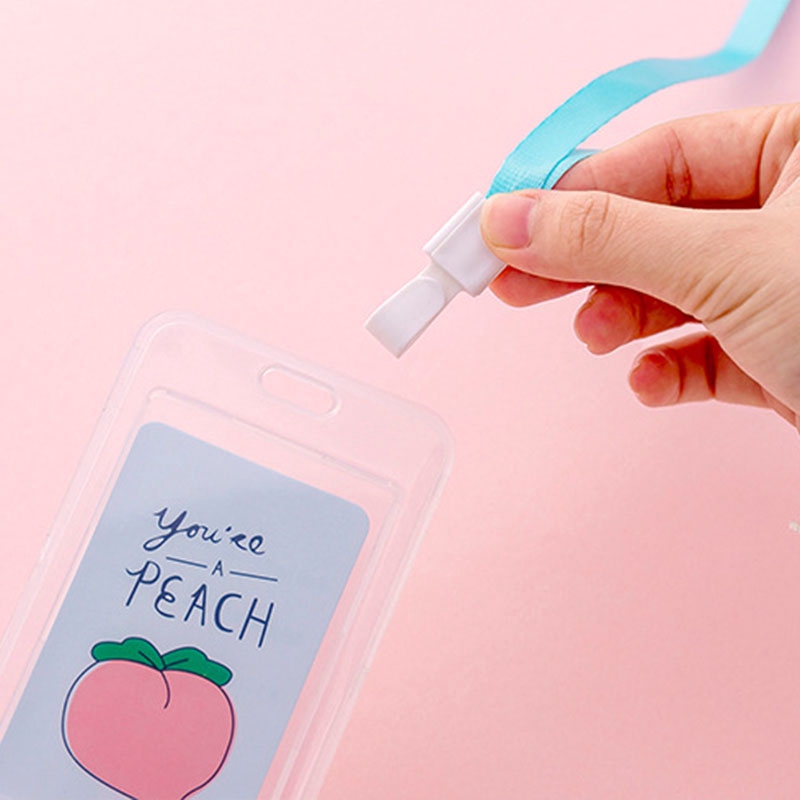 Bao đựng thẻ trong suốt chống thấm nước kèm dây đeo dễ thương | BigBuy360 - bigbuy360.vn