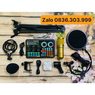 Combo thu âm livestream soundcard k600 và mic bm900 hot nhất 2022