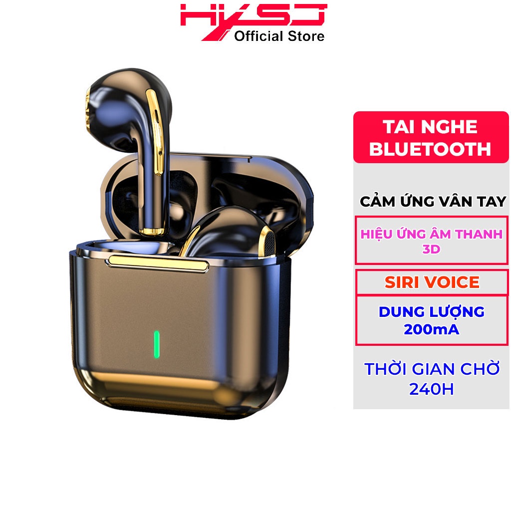 Tai nghe bluetooth HXSJ AIR-S4 âm thanh cực chất, cảm ứng vân tay, siri hội thoại, nghe đơn nghe đôi - Hàng Chính Hãng