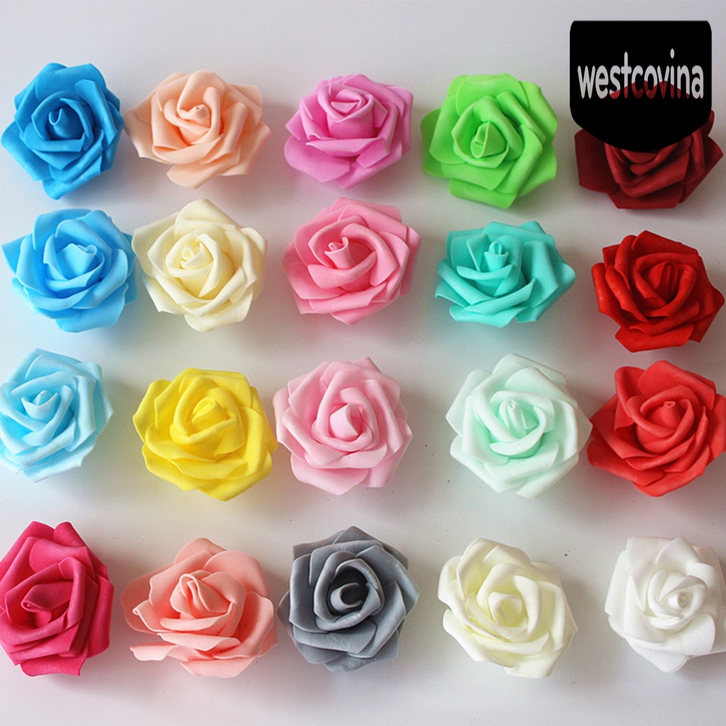 [Hot]☀ Set 100 Bông Hoa Hồng Xốp PE Màu Sắc Nhã Nhặn Dùng Để Trang Trí Tiệc Cưới