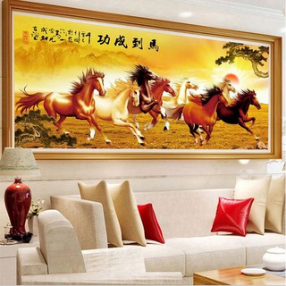 Tranh Thêu Chữ Thập Chỉ Lụa Mã Đáo Thành Công MDW0572