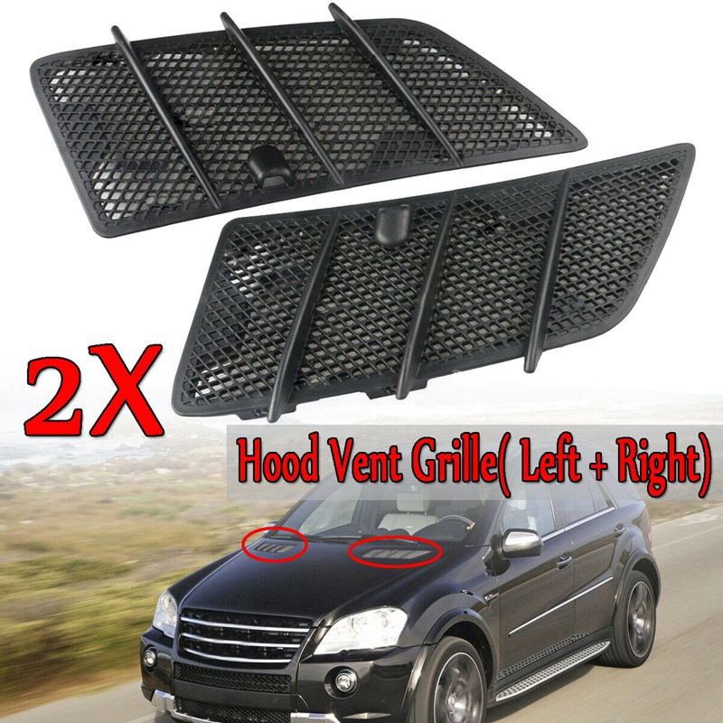 Ốp Lưới Tản Nhiệt Gắn Mui Xe Mercedes Benz W164 ML GL 320 350 450 550 63AMG 2008-2011