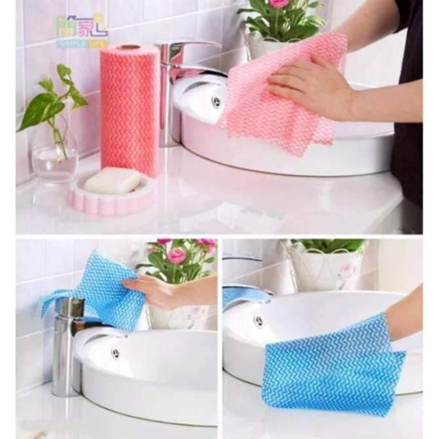 Cuộn giấy lau đa năng bằng vải không dệt nhiều mầu