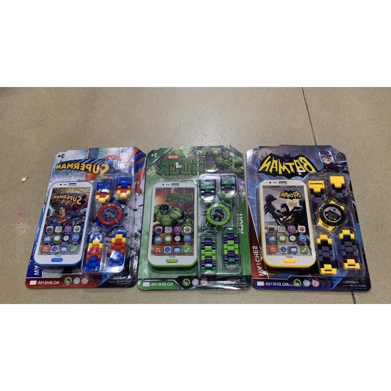 Đồng hồ lego kèm điện thoại iphone siêu xinh cho bé trai - bé gái