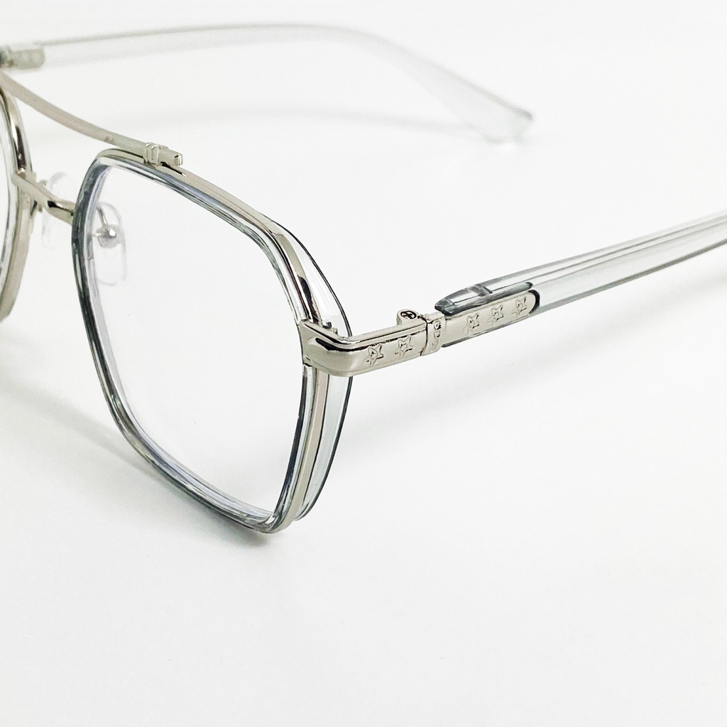 Mắt kính thời trang cao cấp Jun Secret gọng nhựa kiểu kính hình lục giác độc lạ dành cho nam và nữ JS6029
