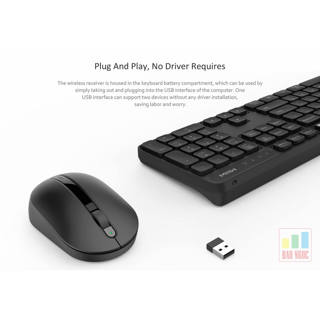 Bộ bàn phím kèm chuột không dây Xiaomi MIIIW | BigBuy360 - bigbuy360.vn