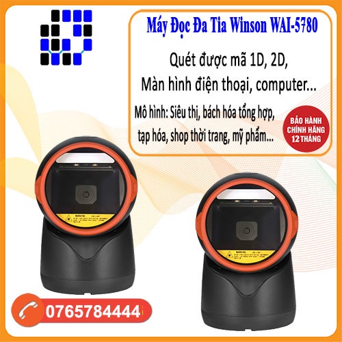 [Sale 20%] Máy quét mã vạch đa tia Winson WAI-5780 Bảo hành 12 tháng lỗi 1 đổi 1 chính hãng giá tốt nhất đầu đọc mã vạch