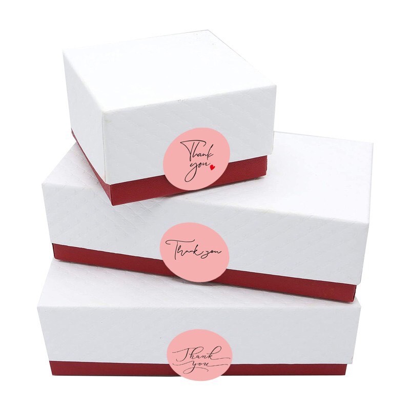 [Rẻ Vô Địch] 01 Cuộn 500 Stick dán nhãn Thank You dùng để trang trí đóng gói hàng