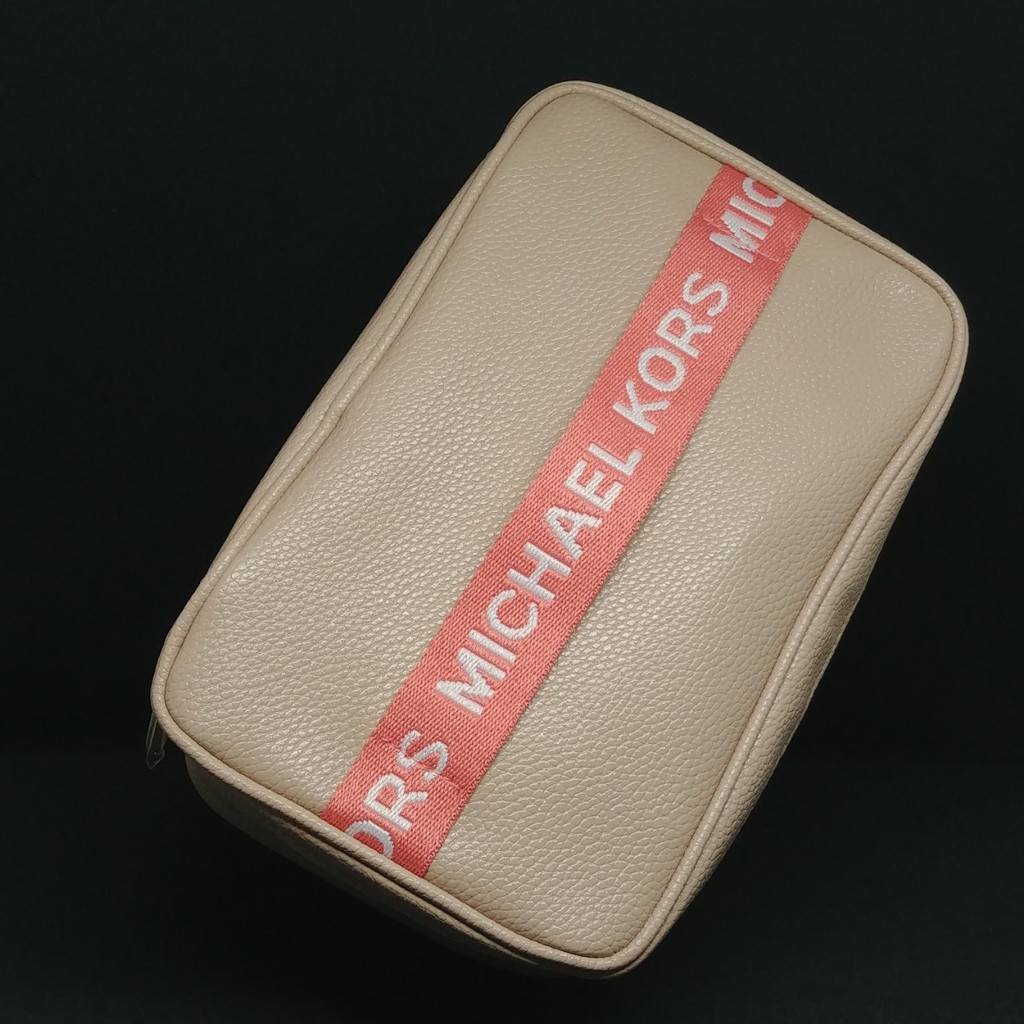 Túi Đựng Mỹ Phẩm Michael Kors Soft Pink Cosmetic Bag - Hàng Chính Hãng