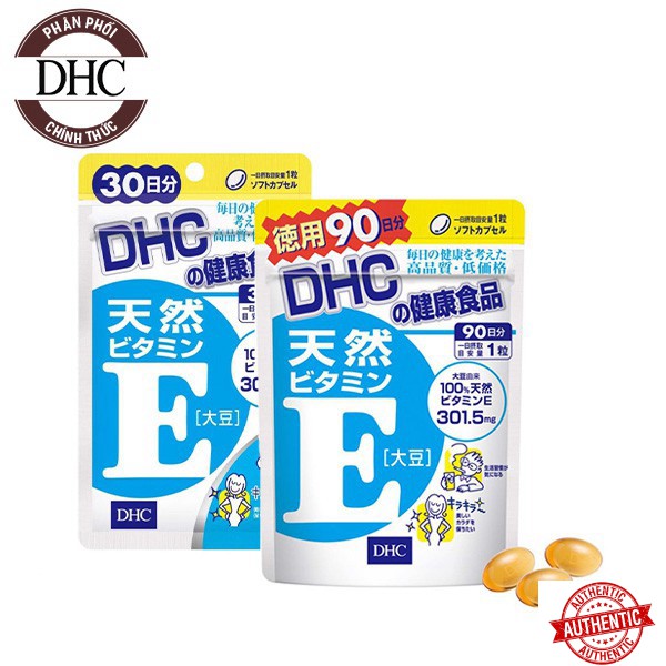 [Khuyến mãi Mỹ phẩm chính hãng] Viên Uống Bổ Sung Vitamin E DHC Natural Vitamin E