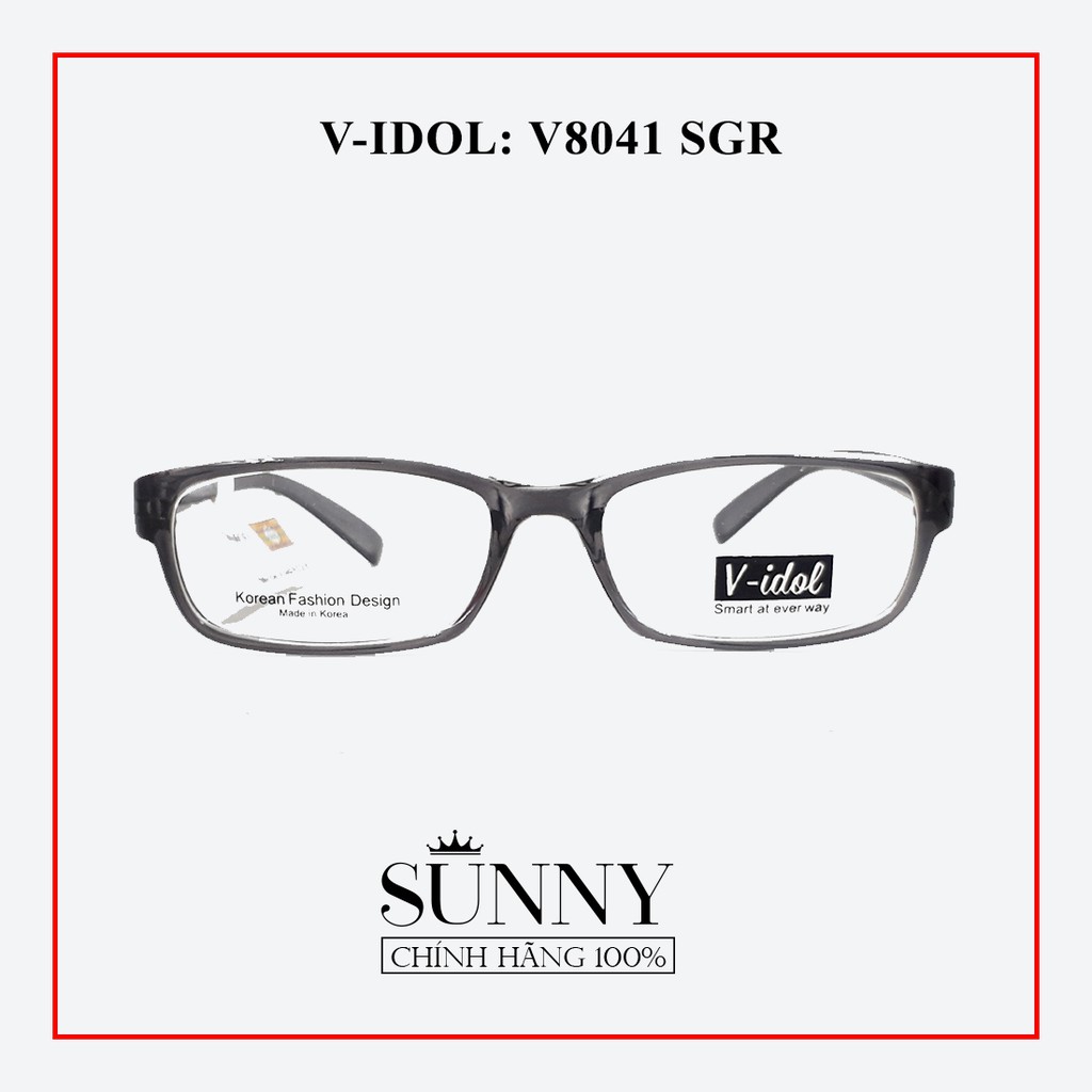 Gọng kính nam nữ V-idol cá tính - V8041 (2 màu), thiết kế dễ đeo bảo vệ mắt