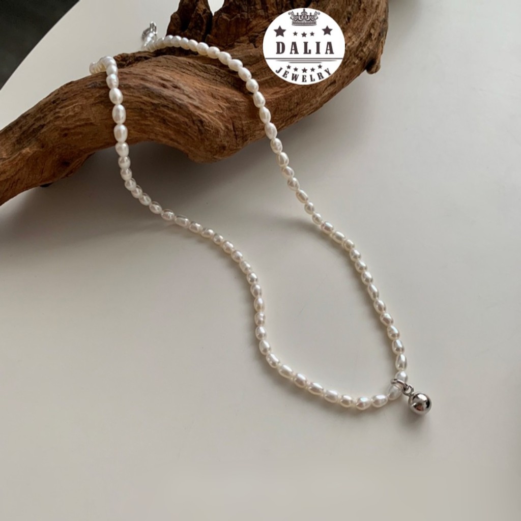 Dây chuyền hạt trai nhân tạo DaLiA Jewelry vòng cổ chocker cá tính cho nữ