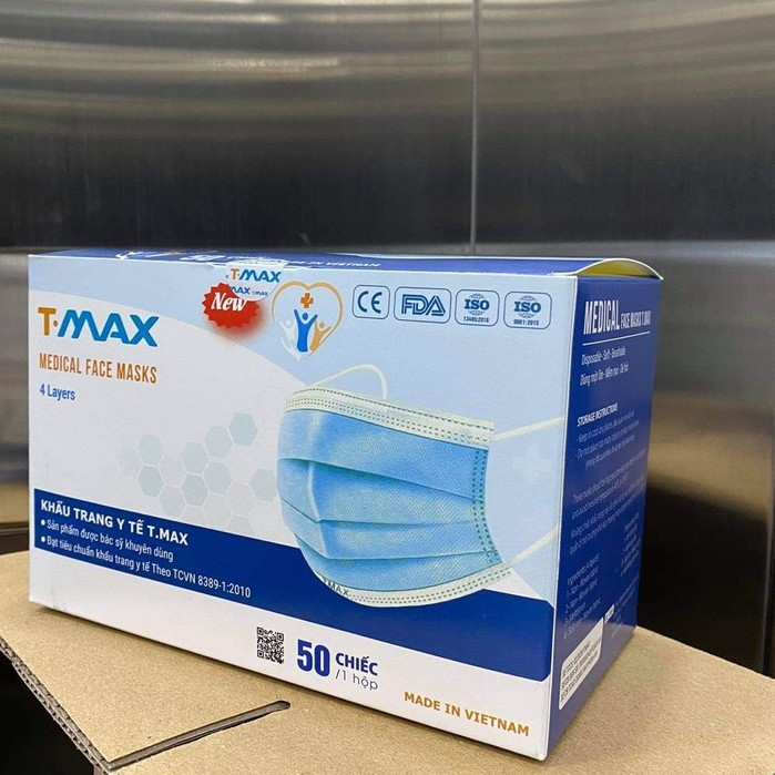 Hộp 50 cái Khẩu trang y tế 4 lớp chuẩn Hàng Công Ty TMAX - Linggii | BigBuy360 - bigbuy360.vn