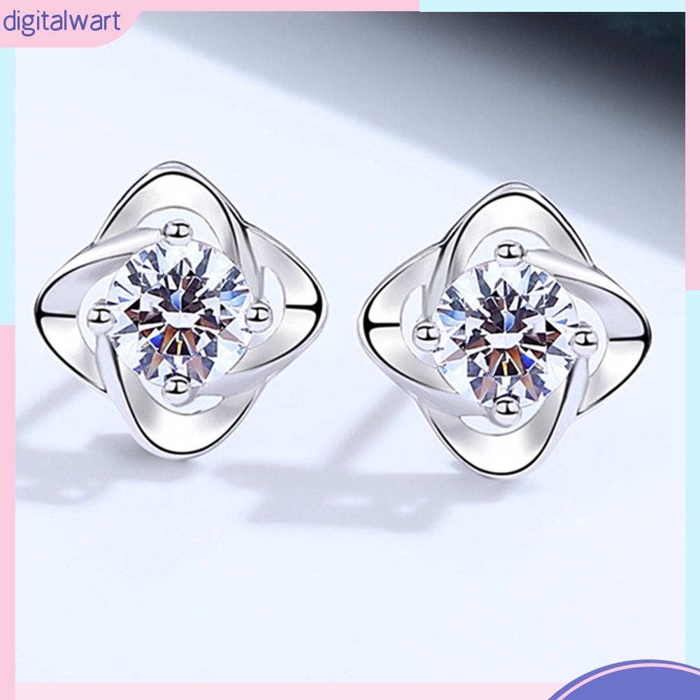 Set 4 Đôi Khuyên Tai Đính Đá Thời Trang Cho Nữ