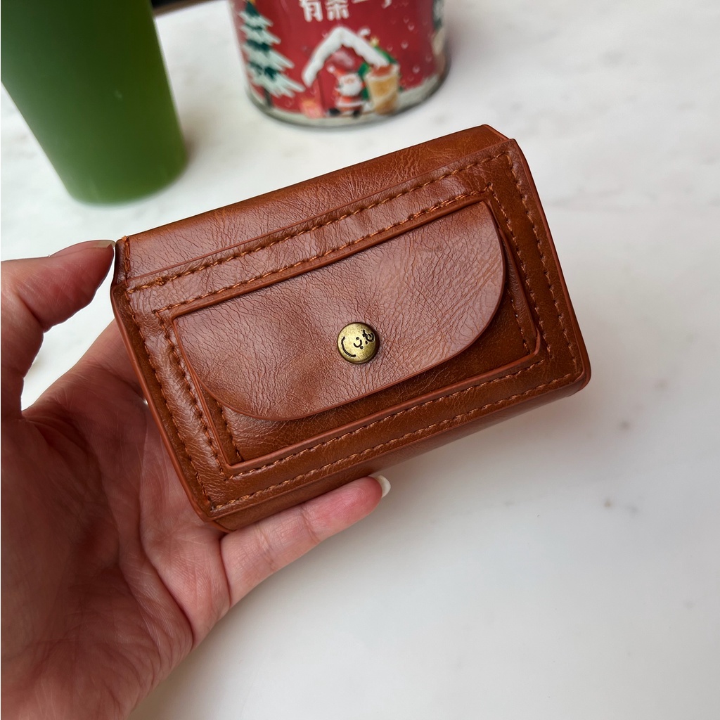 Ví Da pu Ngắn Đựng Tiền Xu In Hoạt Hình snoopy Dễ Thương Cho Nam Và Nữ