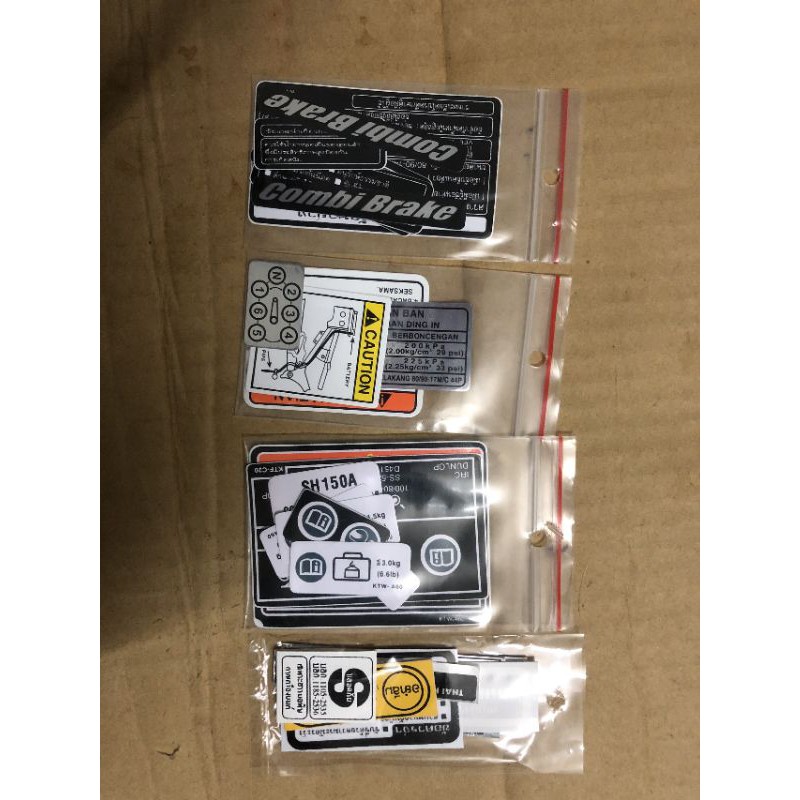 Tem thông số chữ Thái sử dụng cho xe số Dream Wave Future Blade Air Blade Sonic Satria Sport Vario Click Sh Ps Dylan