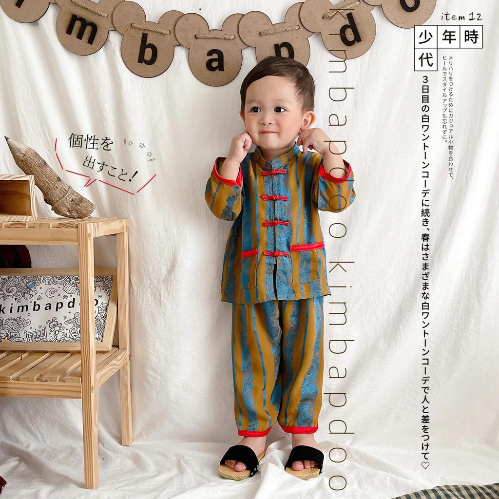 (7-16kg) Bà ba Tàu cho bé trai MÀU NGẪU NHIÊN - set đồ Tàu xinh - Set đồ nút Tàu chơi Tết, chơi lễ, đi học cute cho bé