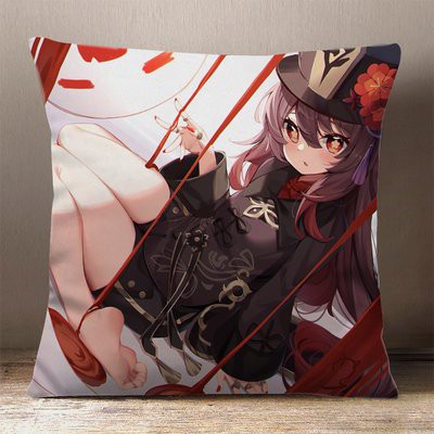 Gối in hình nhân vật HUTAO game GENSHIN IMPACT anime chibi xinh xắn tiện lợi chất đẹp