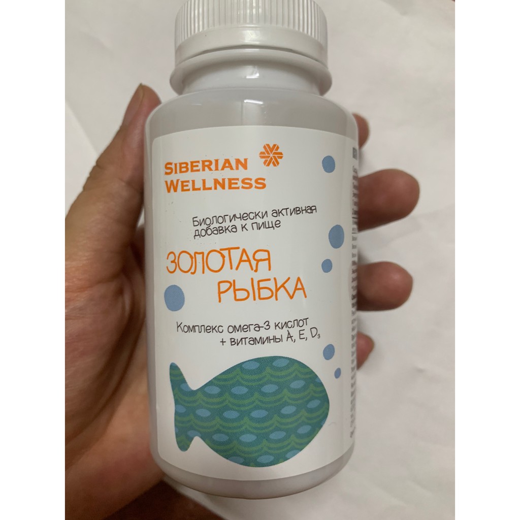 SIBERIAN WELLNESS HÀNG NGA Viên uống VitaMama Omega-3 Siberi Nga tăng cường trí não và sáng mắt cho trẻ